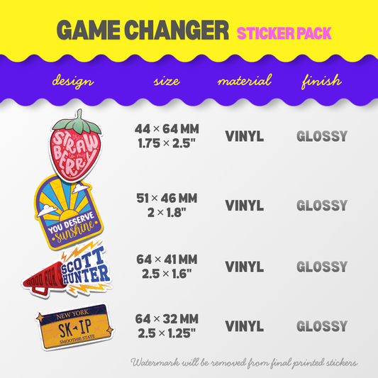 Game Changer • Scott Hunter + Kip Grady • STICKER PACK