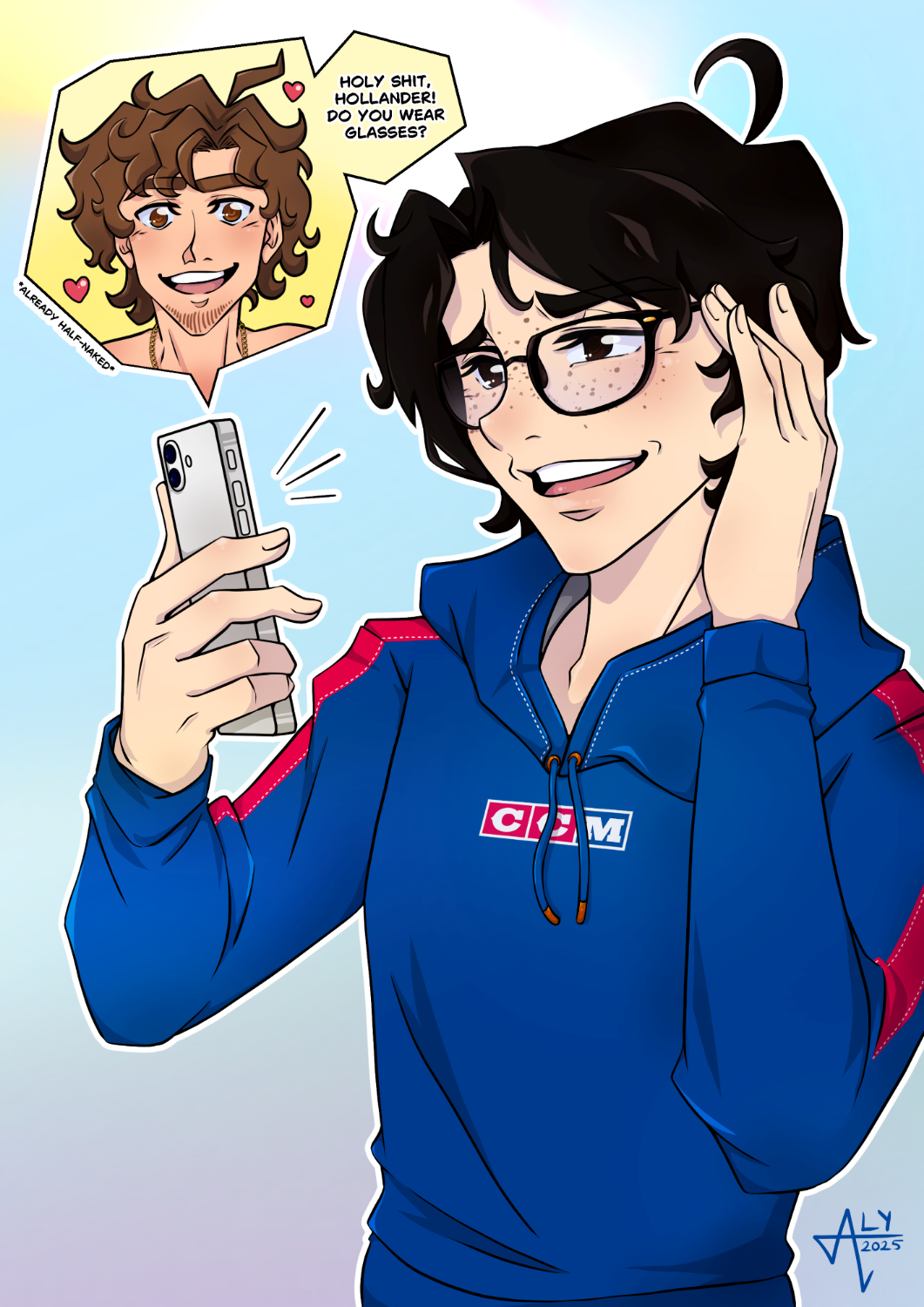 Hollander Glasses Video Call • Heated Rivalry • Print